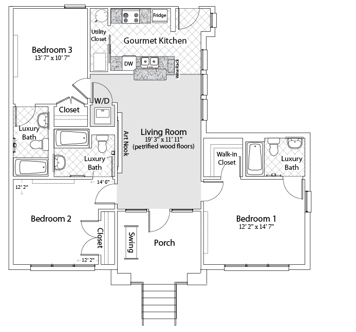All dimensions are approximate and are subject to change without notice.
